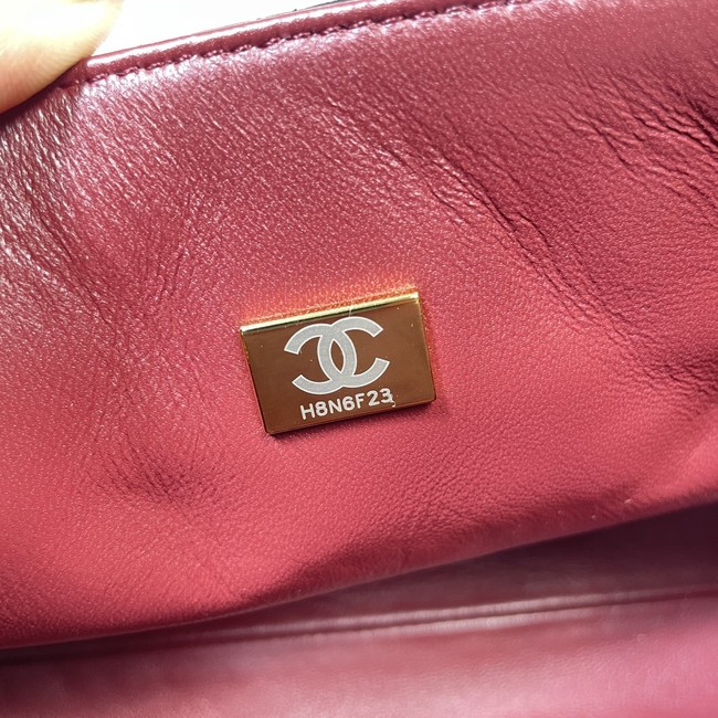 CHANEL Small Tote Lambskin AS6248 black