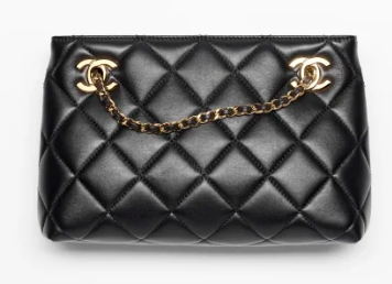 CHANEL Small Tote Lambskin AS6248 black