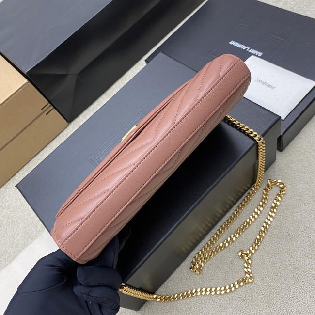 SAINT LAURENT WOC Classic Monogramme Flap Bag 360452 dark pink