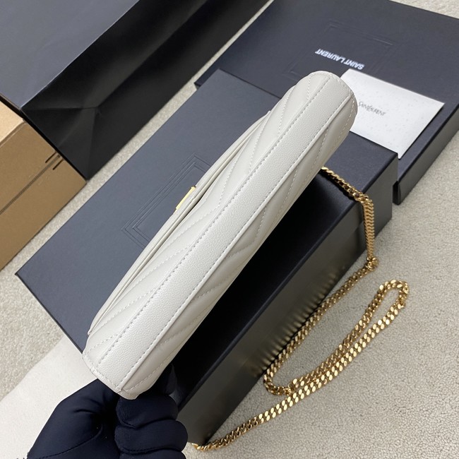 SAINT LAURENT WOC Classic Monogramme Flap Bag 360452 light gray