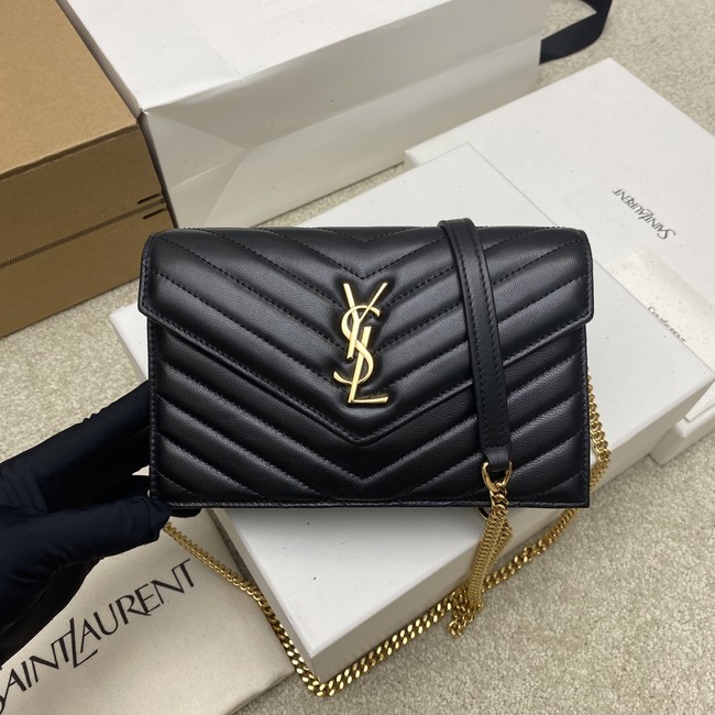 SAINT LAURENT WOC Classic Monogramme Flap Bag 441974 black