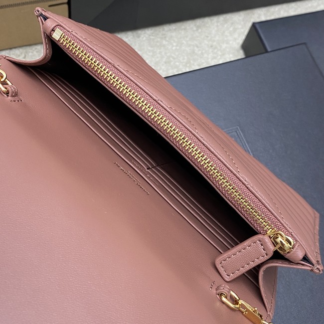 SAINT LAURENT WOC Classic Monogramme Flap Bag 441974 dark pink