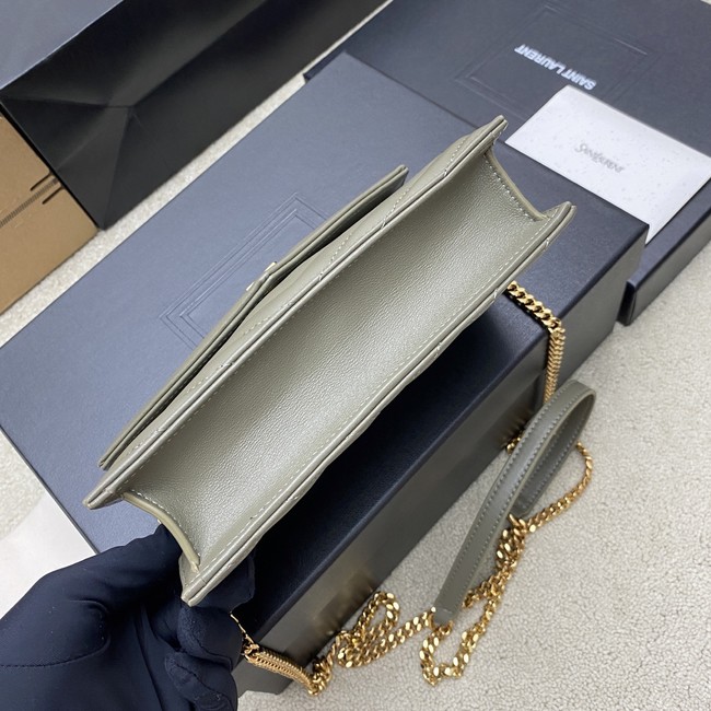 SAINT LAURENT WOC Classic Monogramme Flap Bag 441974 gray