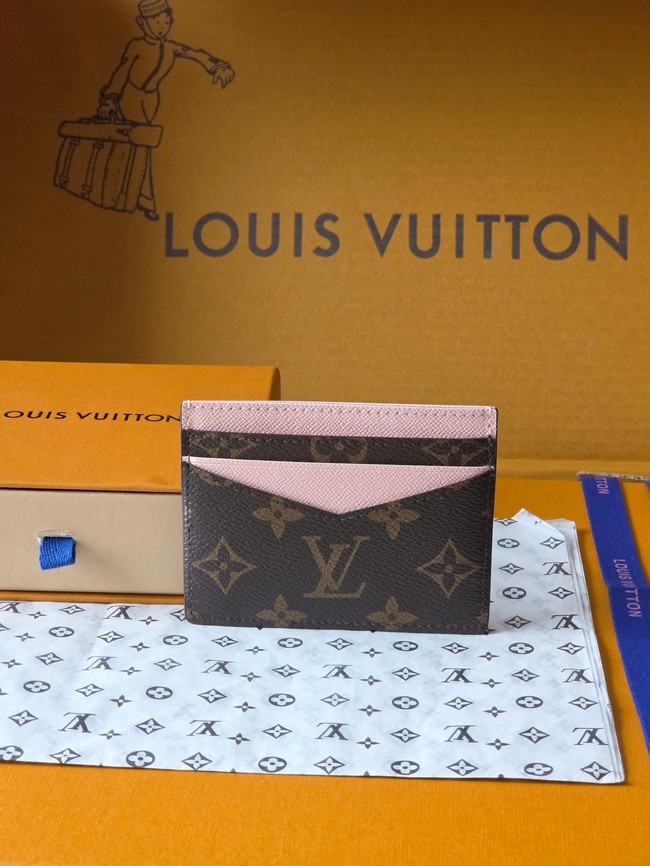 Louis Vuitton Double Card Holder M28233 pink