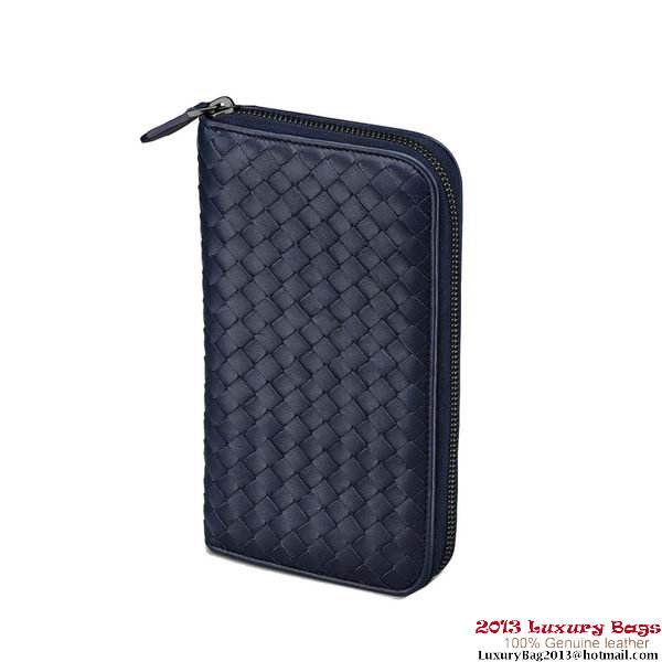 Bottega Veneta 114076 V001N 4014 Intrecciato Nappa Zip Around Wallet Tourmaline