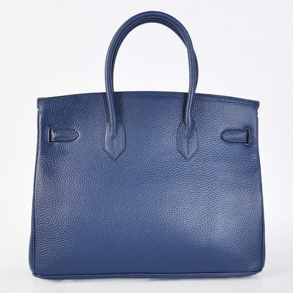 Hermes Birkin 35CM Tote Bags Togo Leather Dark Blue Silver Hermes Birkin 35CM Tote Bags Togo Leather Dark Blue Silver