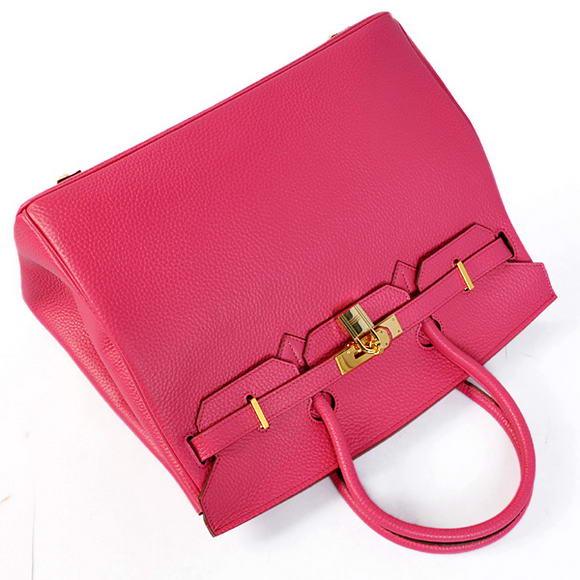 Hermes Birkin 35CM Tote Bags Togo Leather Peach Golden