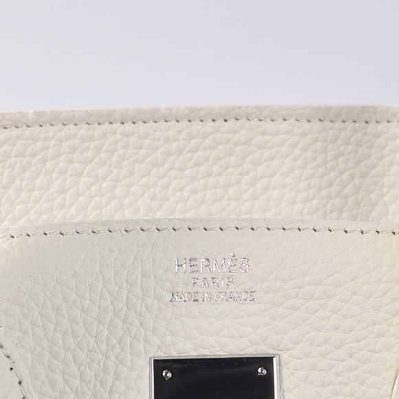 Hermes Birkin 35CM Tote Bags Togo Leather White Silver Hermes Birkin 35CM Tote Bags Togo Leather White Silver