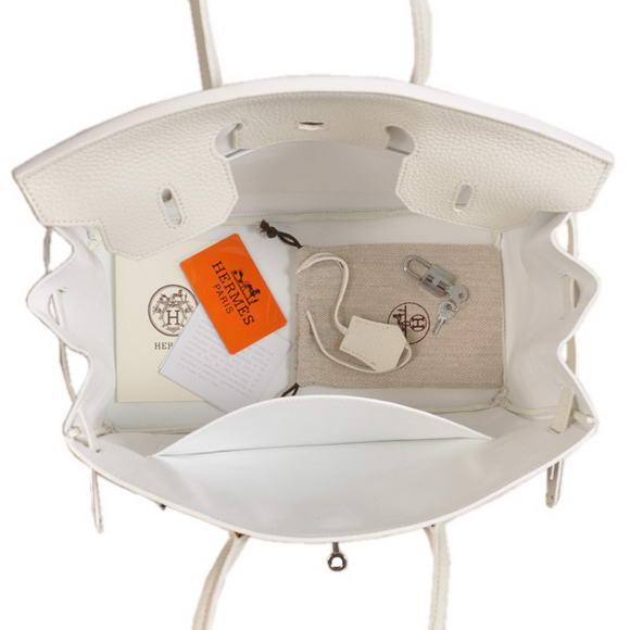 Hermes Birkin 35CM Tote Bags Togo Leather White Silver Hermes Birkin 35CM Tote Bags Togo Leather White Silver