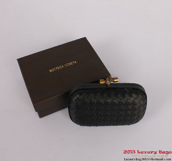 Bottega Veneta Intrecciato Silk Stretch Knot Clutches BV8615 Black Bottega Veneta Intrecciato Silk Stretch Knot Clutches BV8615 Black