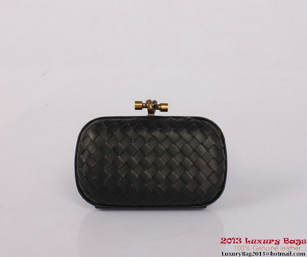 Bottega Veneta Intrecciato Silk Stretch Knot Clutches BV8615 Black Bottega Veneta Intrecciato Silk Stretch Knot Clutches BV8615 Black