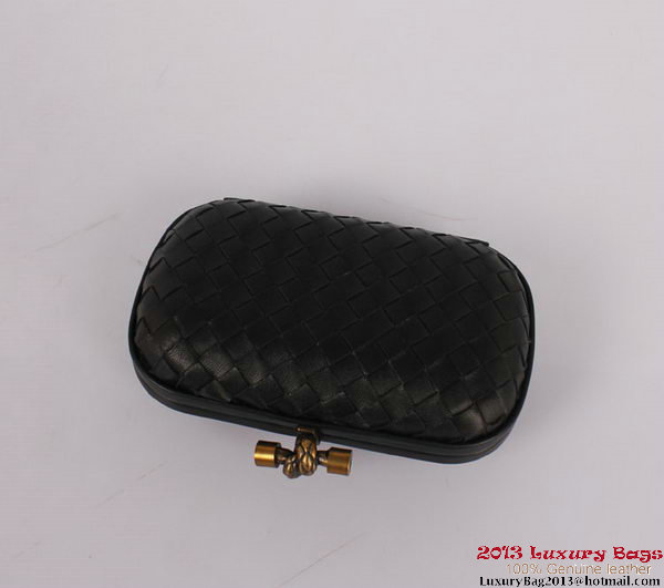 Bottega Veneta Intrecciato Silk Stretch Knot Clutches BV8615 Black Bottega Veneta Intrecciato Silk Stretch Knot Clutches BV8615 Black
