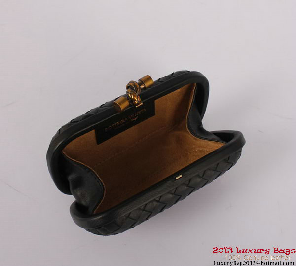 Bottega Veneta Intrecciato Silk Stretch Knot Clutches BV8615 Black Bottega Veneta Intrecciato Silk Stretch Knot Clutches BV8615 Black