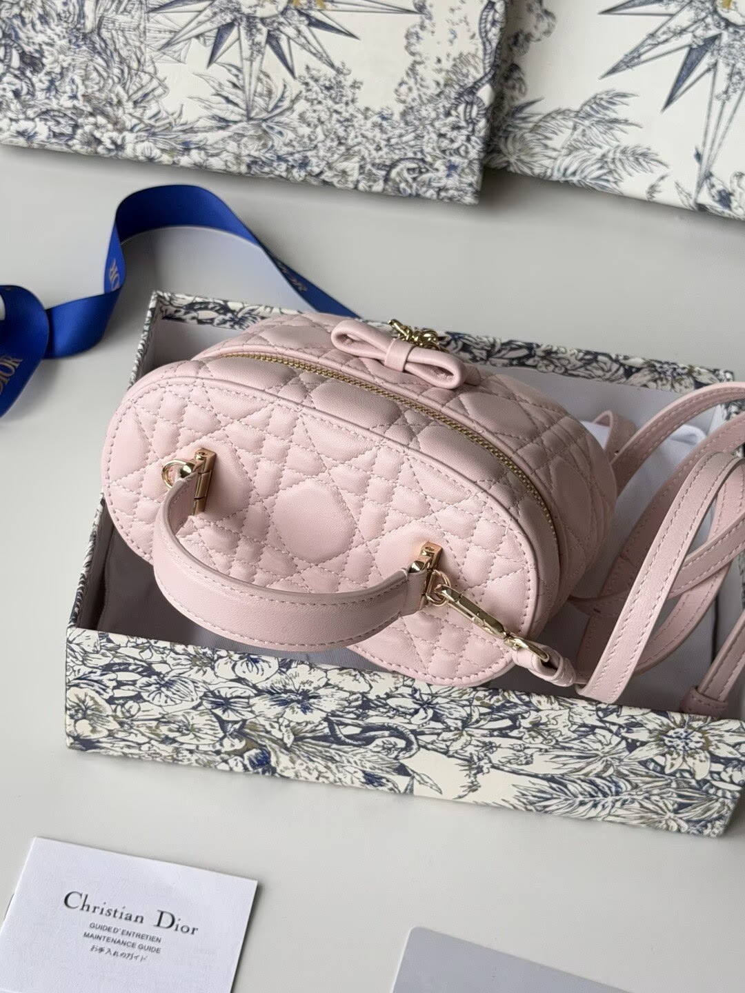 Dior Original Leather Makeup Bag S2603PUQA_M39Z Pink Dior Original Leather Makeup Bag S2603PUQA_M39Z Pink