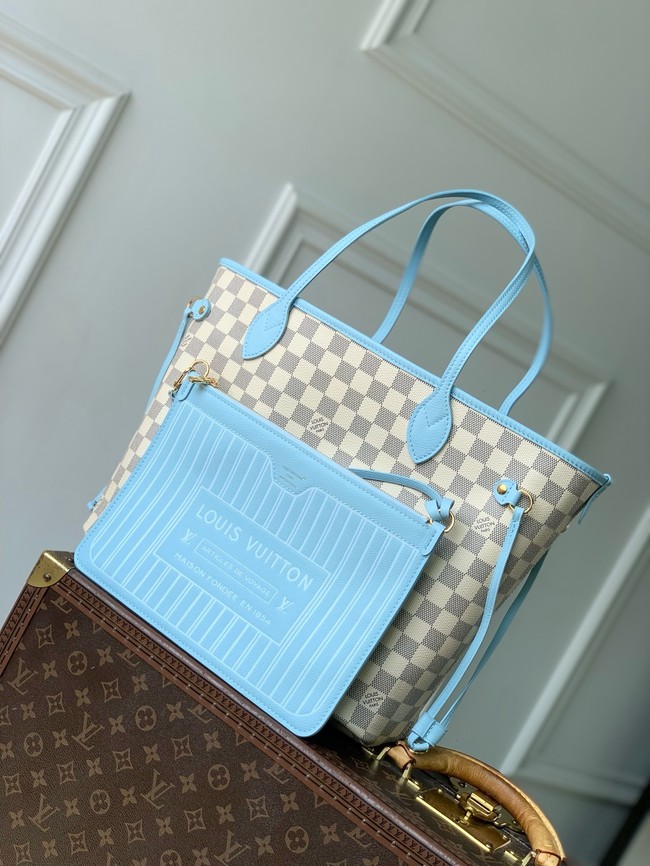 Louis Vuitton NEW - REVERSIBLE Neverfull Inside Out MM N40946 Bleu Olympe Louis Vuitton NEW - REVERSIBLE Neverfull Inside Out MM N40946 Bleu Olympe