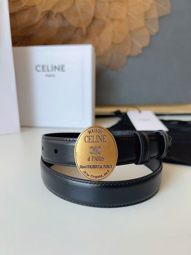 Celine Thin Plate Belt IN 25MM Taurillon Leather B10673-2
