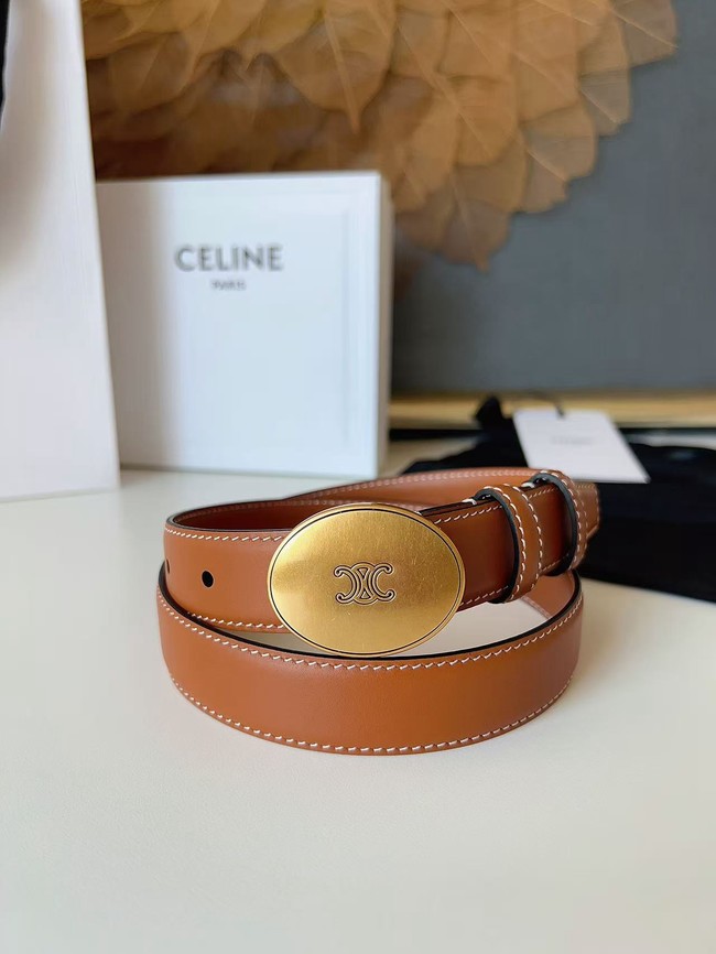 Celine Thin Plate Belt IN 25MM Taurillon Leather B10673-3