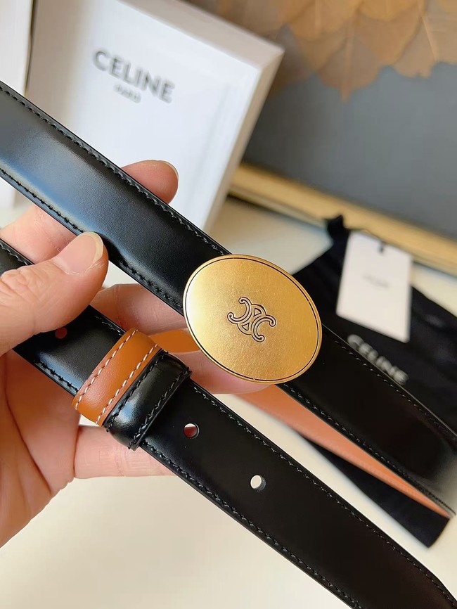 Celine Thin Plate Belt IN 25MM Taurillon Leather B10673-8