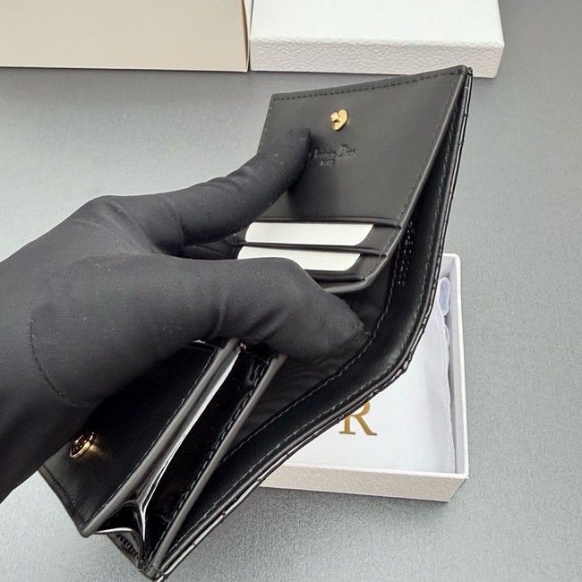 LADY DIOR LOTUS WALLET patent leather S0178 black LADY DIOR LOTUS WALLET patent leather S0178 black