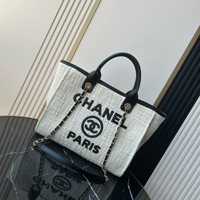 CHANEL Shopping Bag AS3257 white&black CHANEL Shopping Bag AS3257 white&black